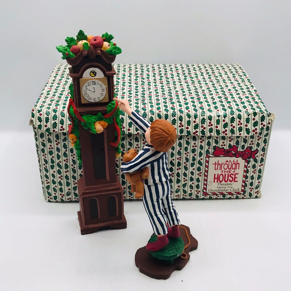 Department 56 All Through The House Theodore Adjusting Time Grandfather Clock